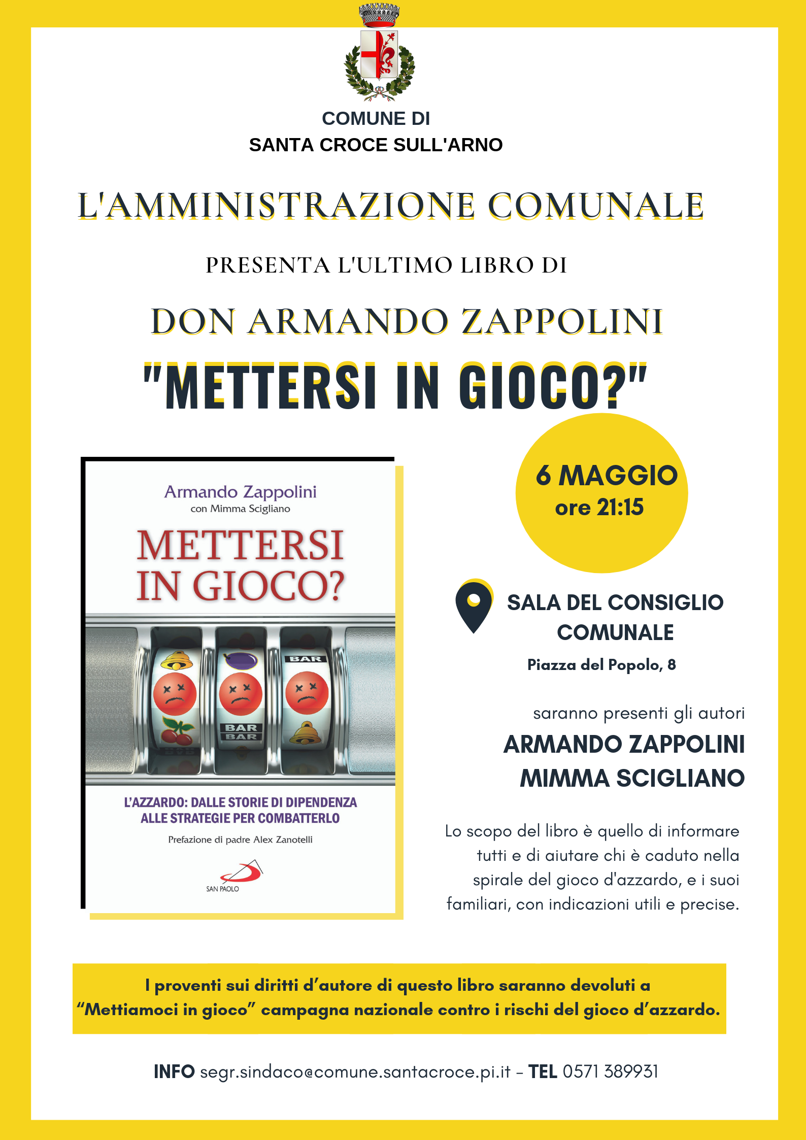 Presentazione dell'ultimo libro di Don Armando Zappolini "Mettersi in gioco?"