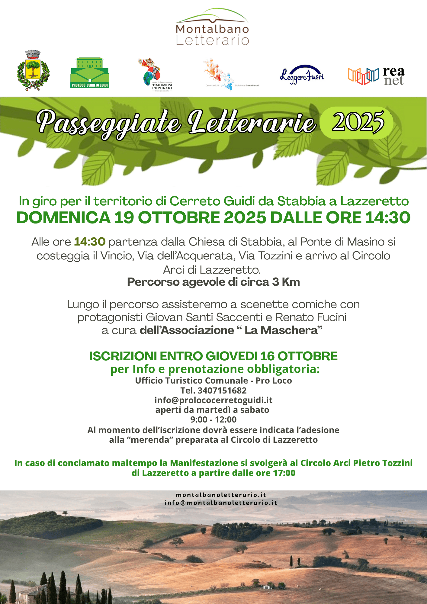 Locandina - Passeggiata Letteraria 2025